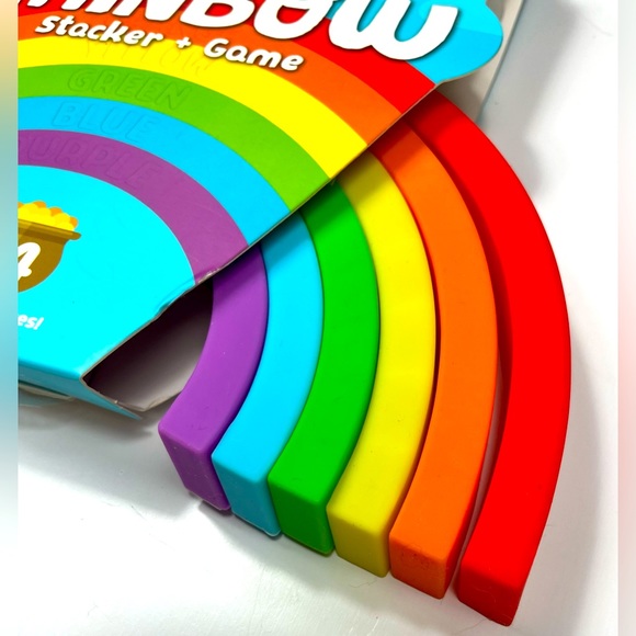 NWT Chuckle & Roar Silicone Rainbow Stacker and Game - Picture 7 of 7